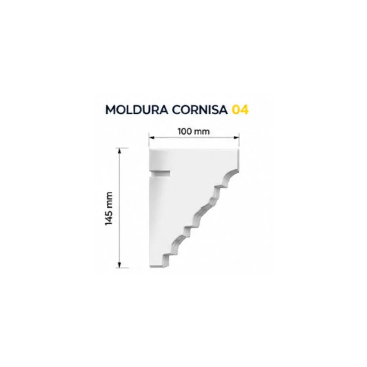 Moldura cornisa exterior Webertherm modelo 04 100x145 mm SATE exterior