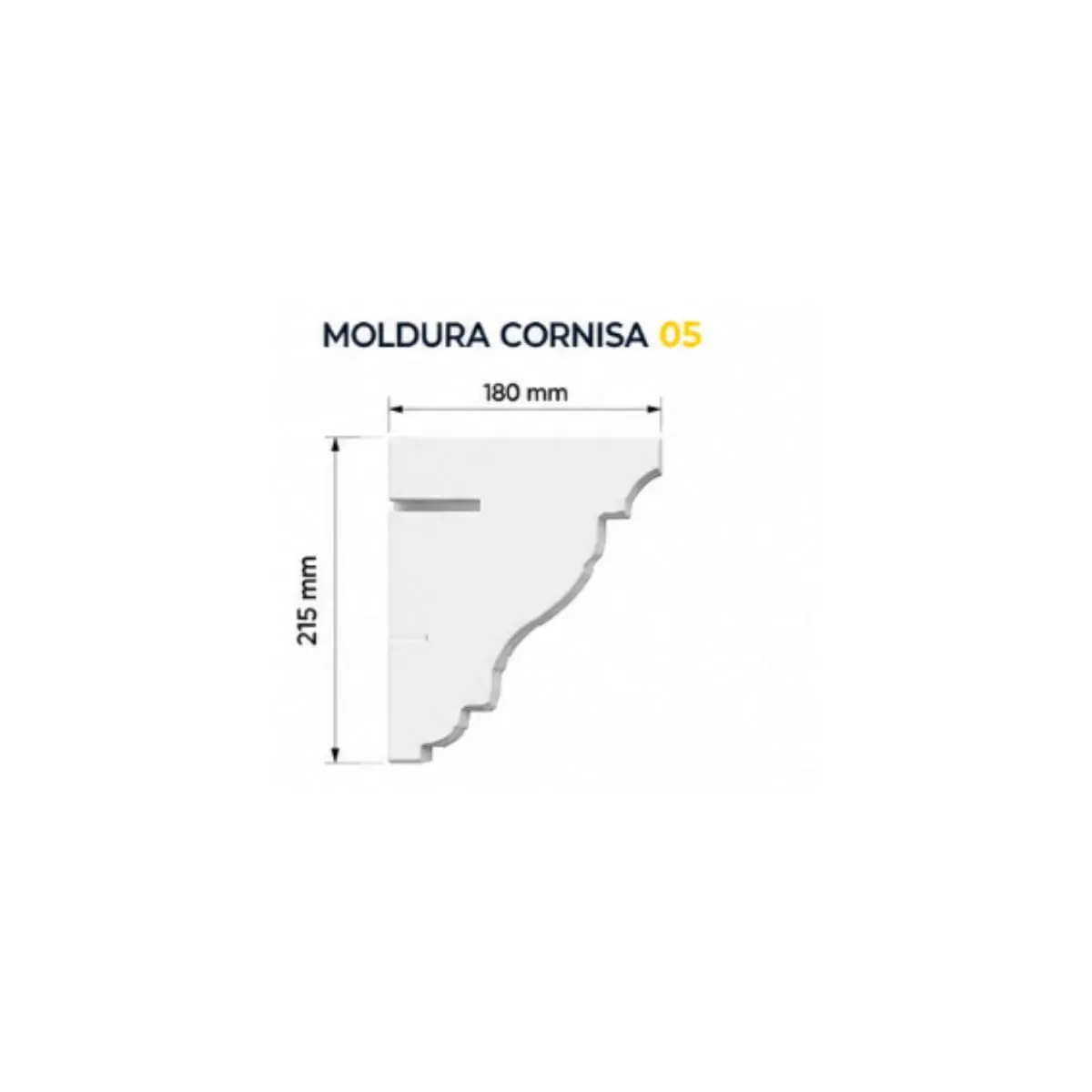 Moldura cornisa exterior Webertherm modelo 05 180x215 mm gran formato