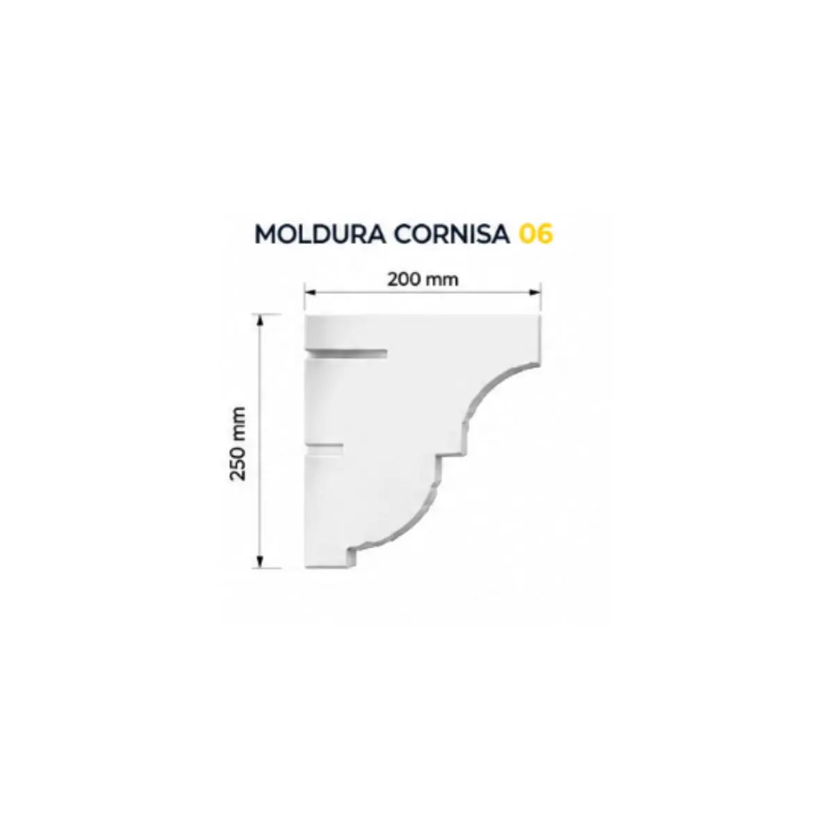 Moldura cornisa exterior Webertherm modelo 06 200x250 mm fachada SATE