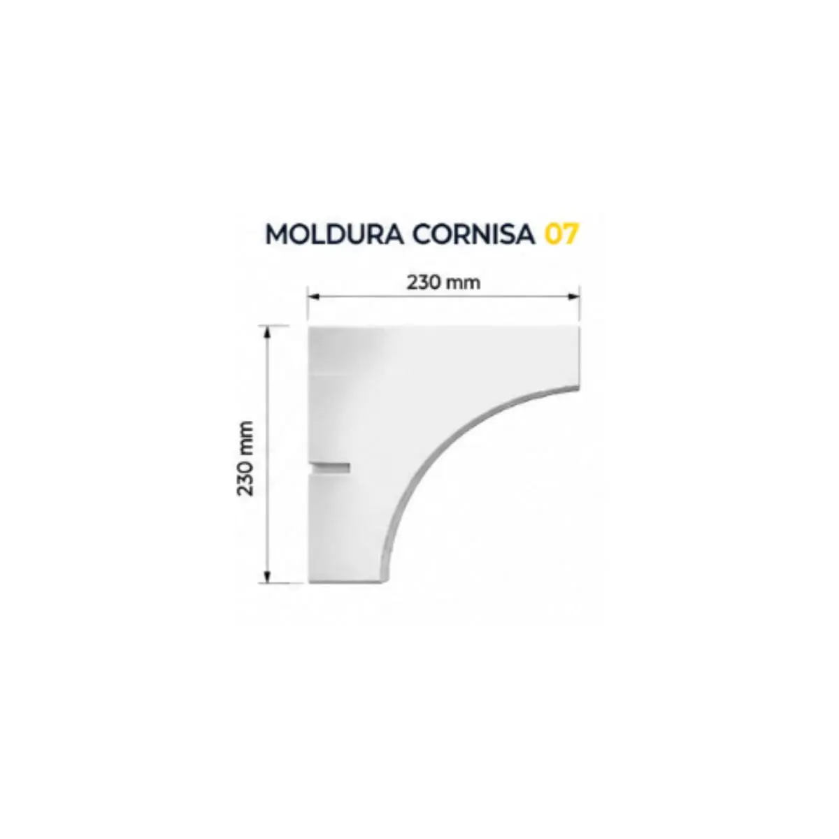 Moldura cornisa exterior Webertherm modelo 07 230x230 mm perfil exterior
