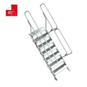 escalera fija de aluminio Faraone SG45 para altillos industriales