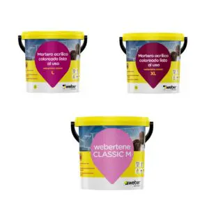 webertene classic 25 kg revestimiento acrilico para sistemas sate