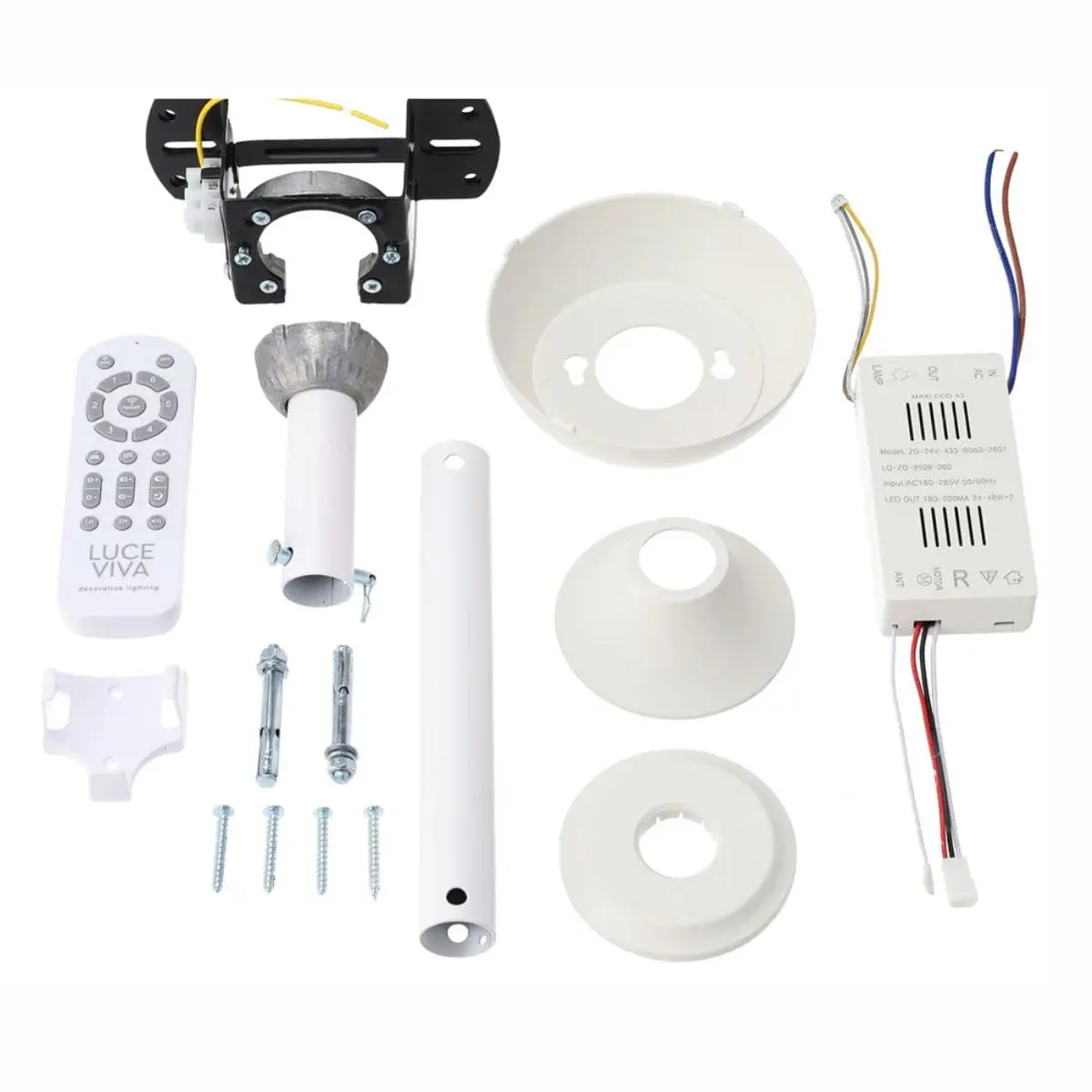 Ventilador de techo con mando a distancia, motor eficiente DC y luz LED blanca