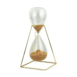 Reloj de arena vidrio 60 minutos 33 cm