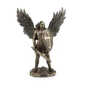 Figura de San Miguel de resina 35 x 12 x 27 cm