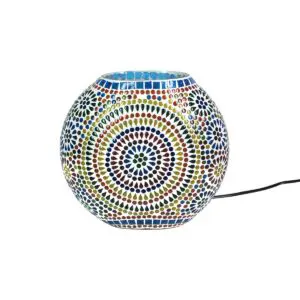 Lámpara redonda de mosaico en vidrio y escayola