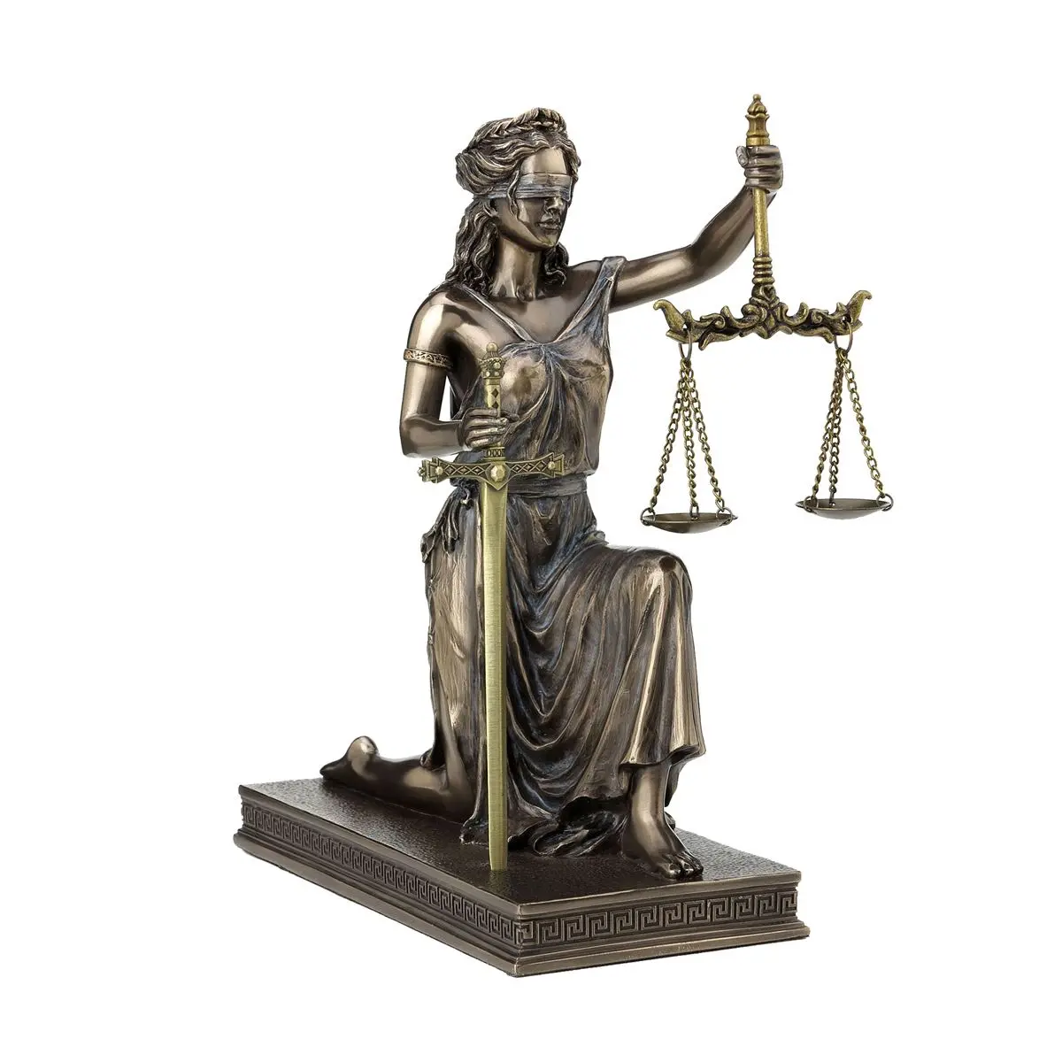 Figura de diosa griega de la justicia de resina 24 x 9 x 20,5 cm