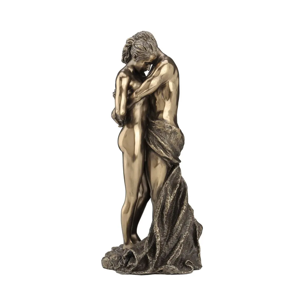 Escultura decorativa Los amantes de resina acabado bronce