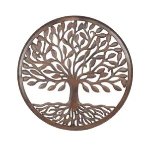 Adorno de pared árbol de la vida de madera de mango 90 cm
