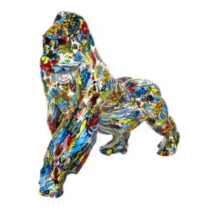 Figura decorativa de mono grafiti de resina estilo Pop Art