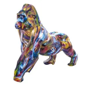 Figura decorativa de mono grafiti de resina estilo Pop Art