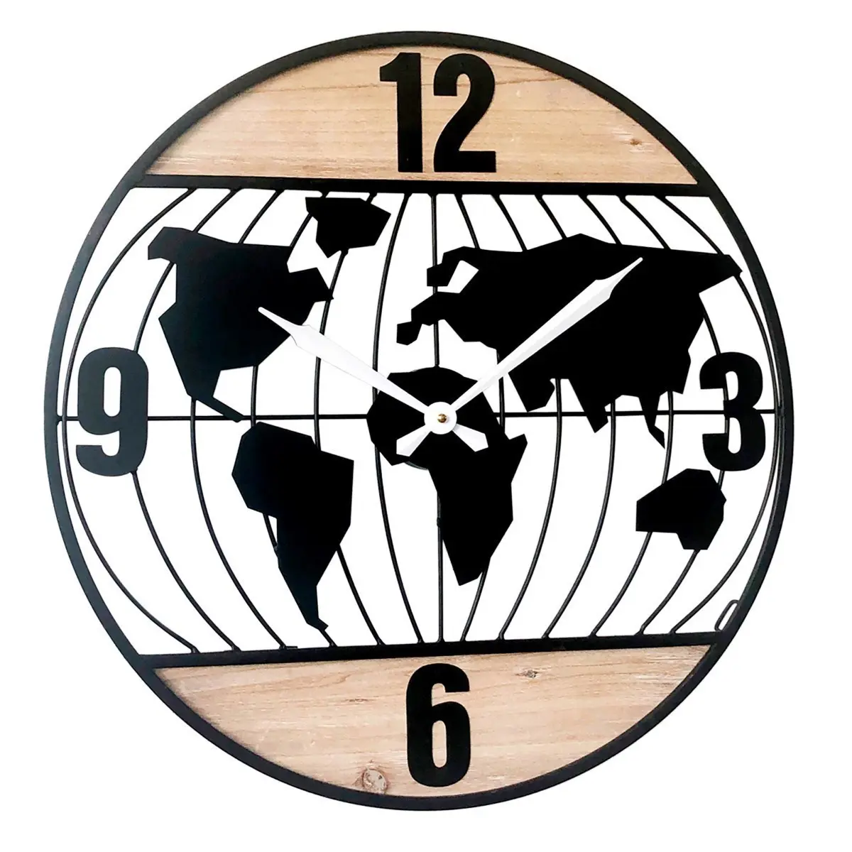 Reloj de pared de MDF de 60 cm