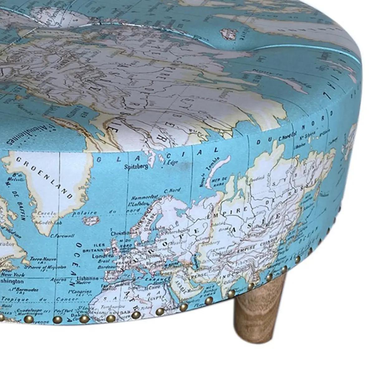 Taburete estilo World Map para decoración
