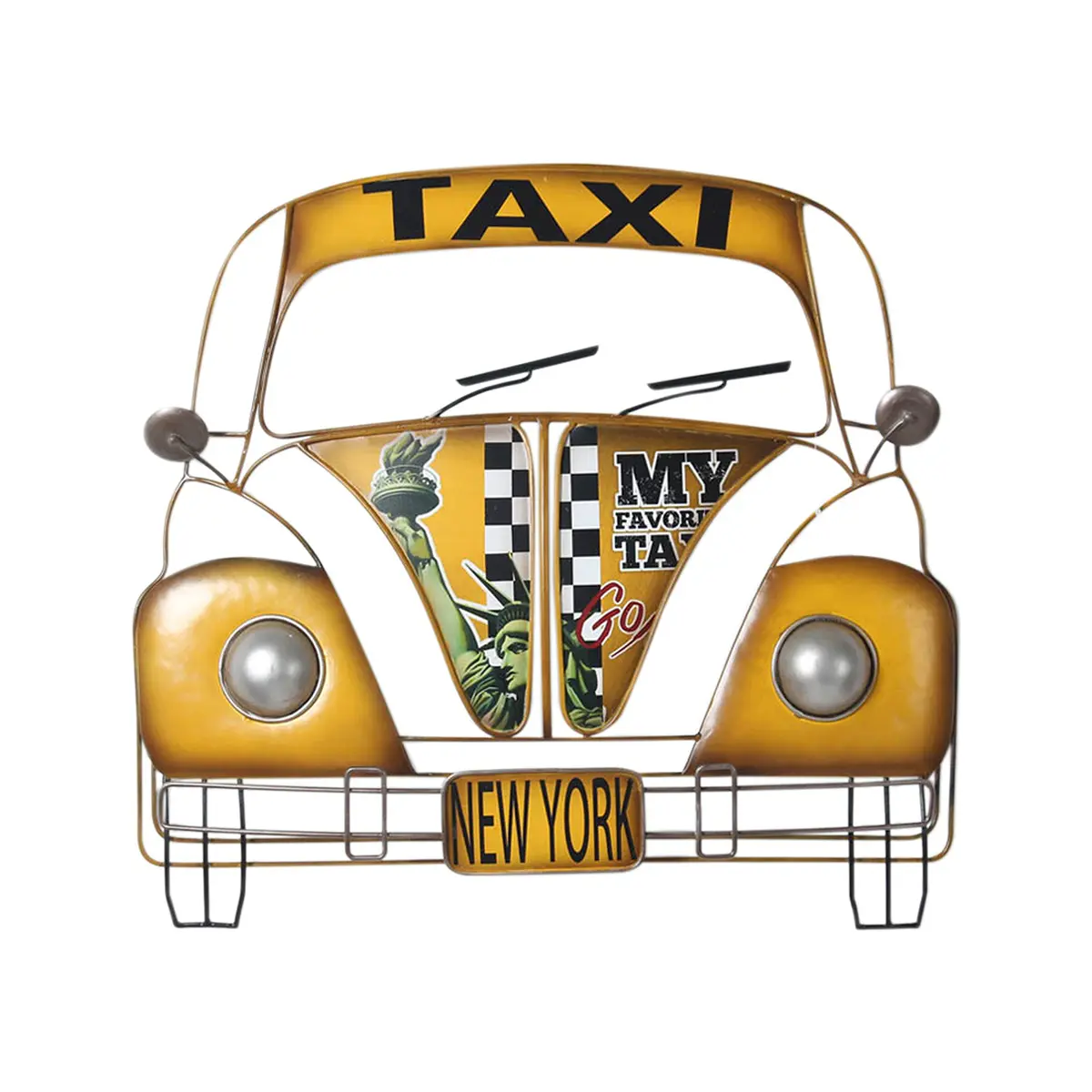 Adorno de pared coche de metal vintage