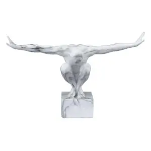 Figura decorativa de desnudo en resina 48,5 cm
