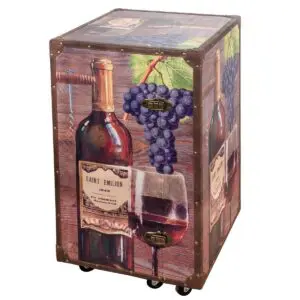 Armario auxiliar de MDF y metal 48x48x80 cm