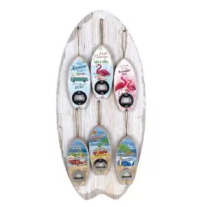 Set de 24 abridores con placa de MDF 52 x 24 cm