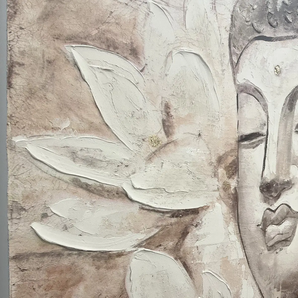 Cuadro decorativo oriental de Buda 80x100 cm