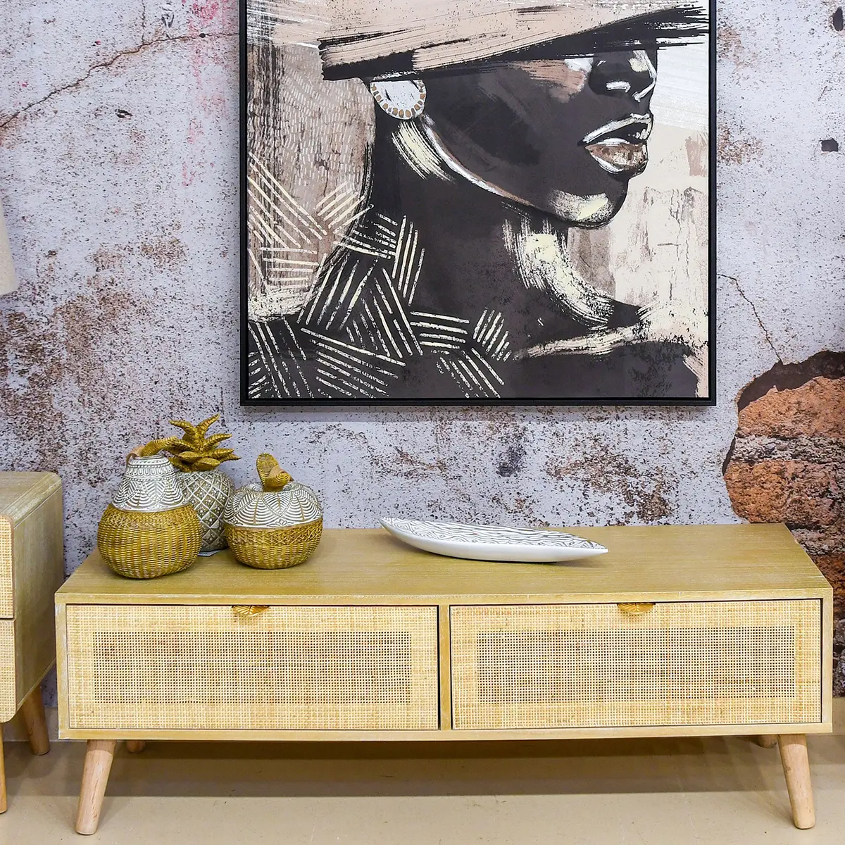 Mueble TV de MDF con espacio de almacenamiento
