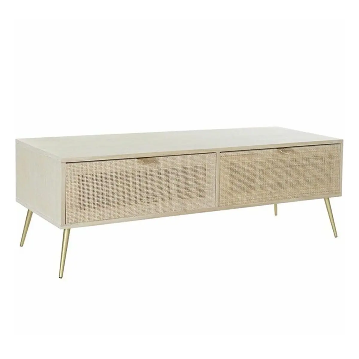 Mueble bajo para televisión de MDF estilo natural