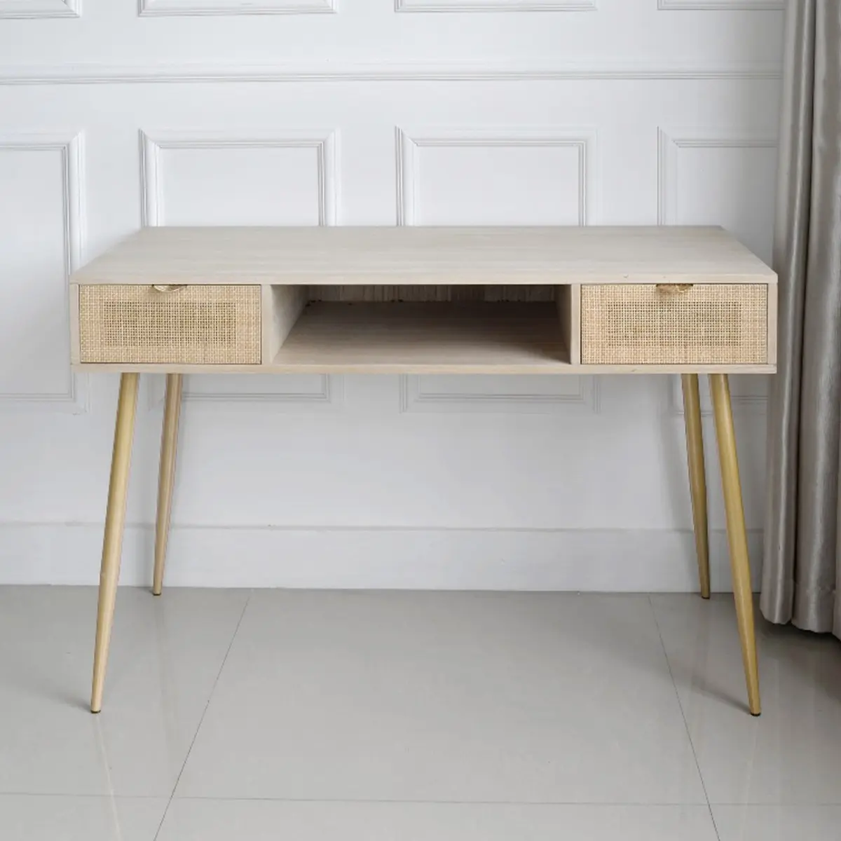 Mueble de entrada de MDF con cajón y hueco de almacenamiento