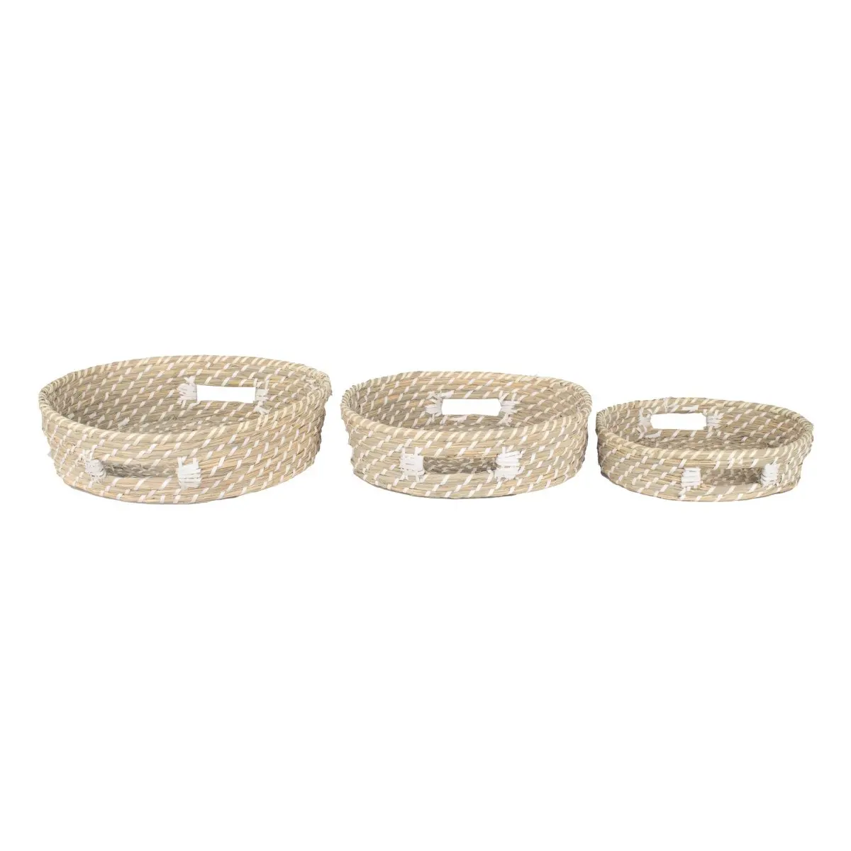set de 3 cestas de mimbre