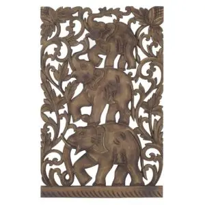 Adorno de pared 3 elefantes MDF 70x45 cm