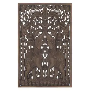 Adorno de pared con 2 elefantes de MDF de 70 cm