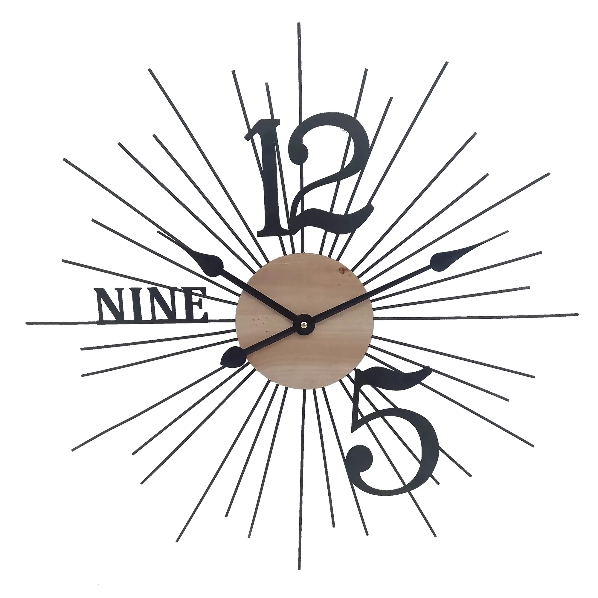 Reloj de pared industrial de metal 60 cm