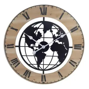 Reloj de pared metálico de 60 cm estilo industrial