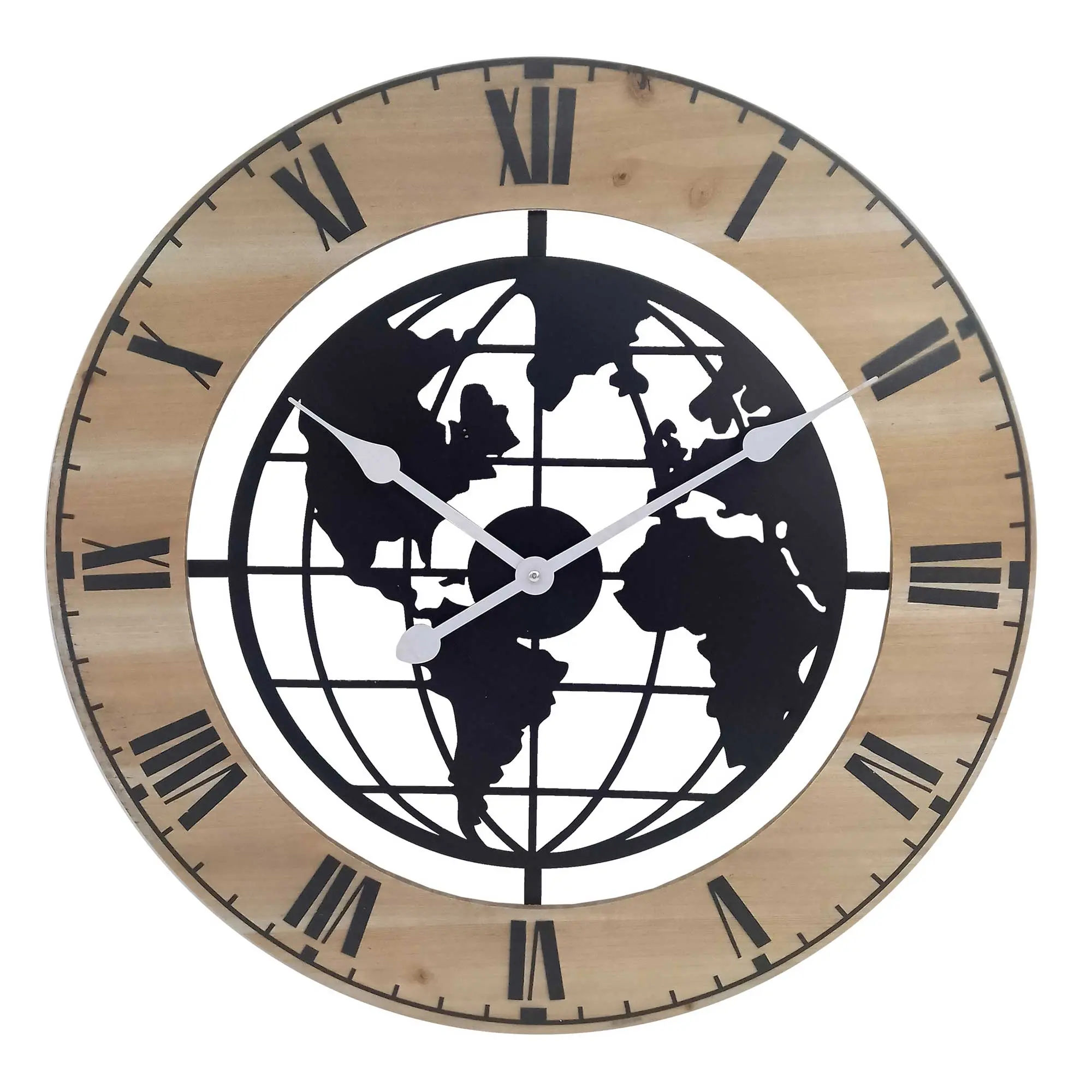Reloj de pared metálico de 60 cm estilo industrial