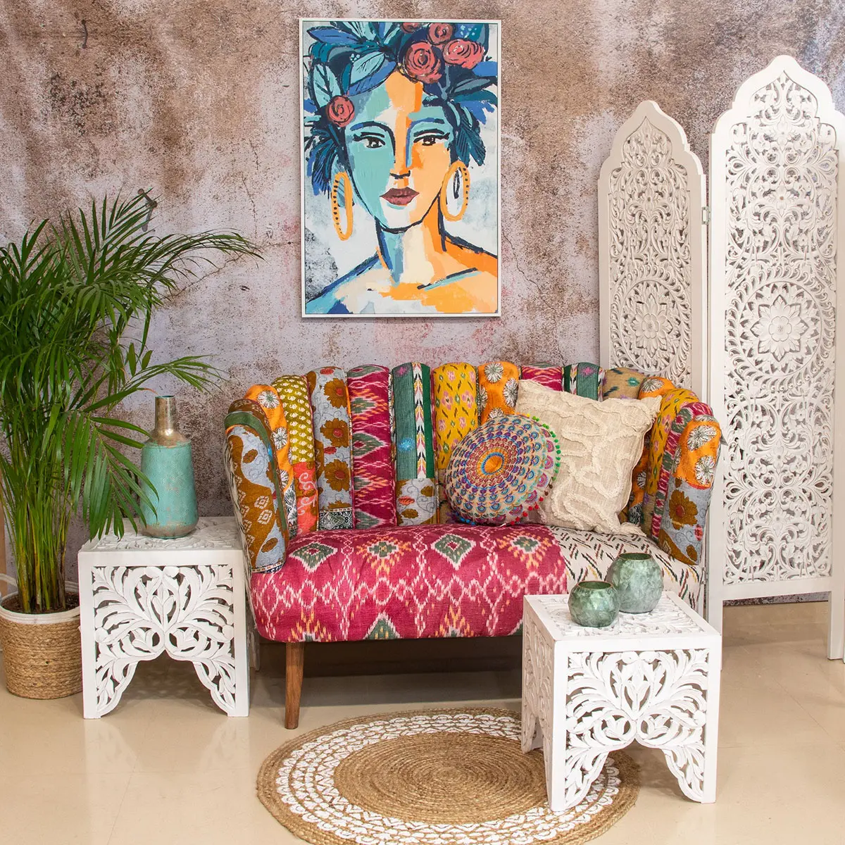 Cuadro decorativo de mujer, detalle