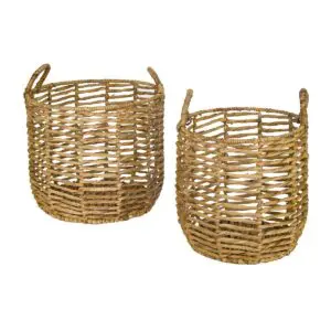 Set de 2 cestas de jacinto de agua de diferentes tamaños