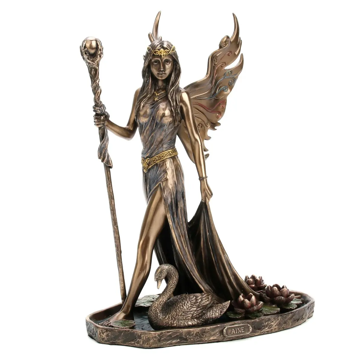 Figura de Aine reina de las hadas de resina 22 x 9,5 x 17 cm