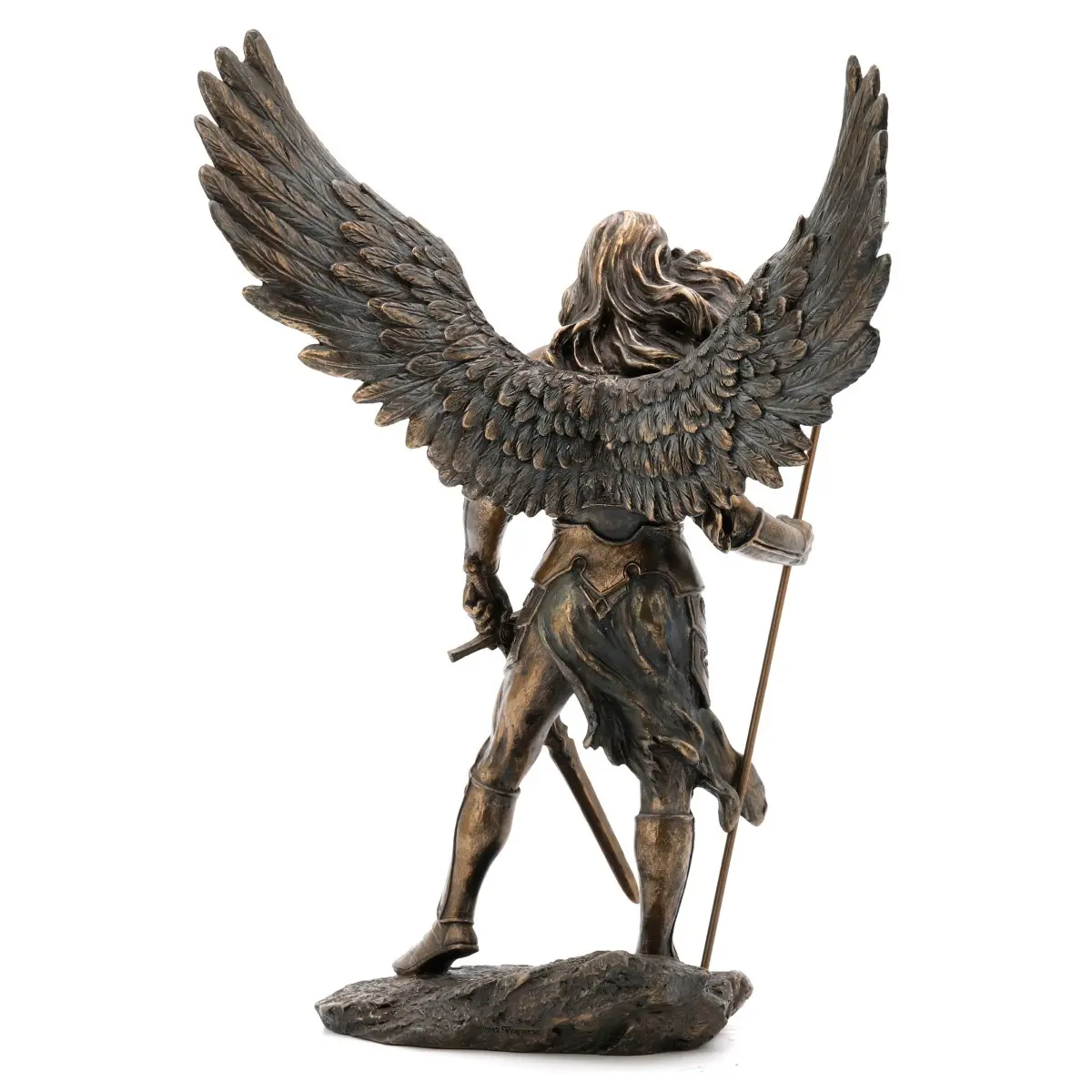 Figura de arcángel de resina 31 x 11 x 26 cm estilo clásico