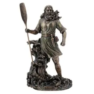 Figura del dios nórdico Njord de resina 25 x 9 x 15 cm