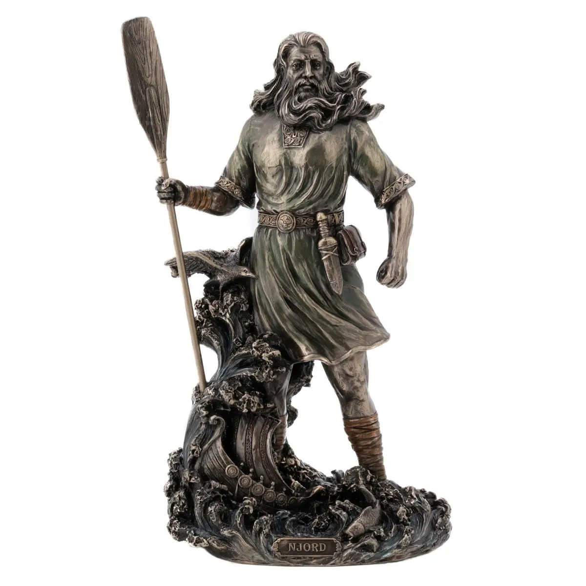 Figura del dios nórdico Njord de resina 25 x 9 x 15 cm