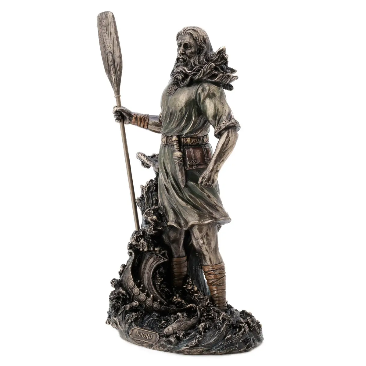 Figura decorativa de Njord de resina estilo clásico