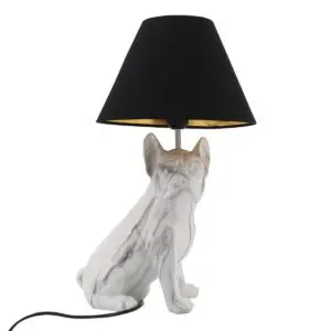 Lámpara de mesa con diseño de perro de resina 48x25x31 cm