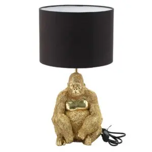 Lámpara de mesa con figura de orangután de resina 45 x 24 x 24 cm
