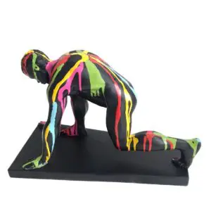 Figura de corredor desnudo de resina 36,5 cm estilo Pop Art