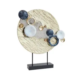 Adorno de sobremesa de metal con redondeles 60 x 52 cm estilo contemporáneo