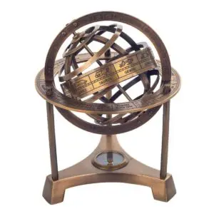 Esfera armilar brújula latón 19 cm