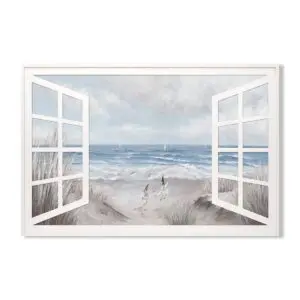 Cuadro ventana playa de 120 x 80 cm