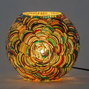 Lámpara de sobremesa de vidrio y escayola 26 cm
