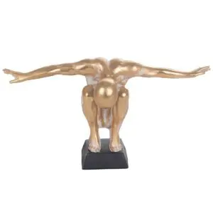 Figura decorativa de desnudo femenino en resina