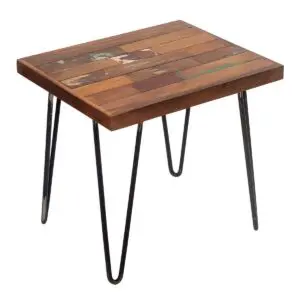Mesa auxiliar de madera de 50,5x41 cm