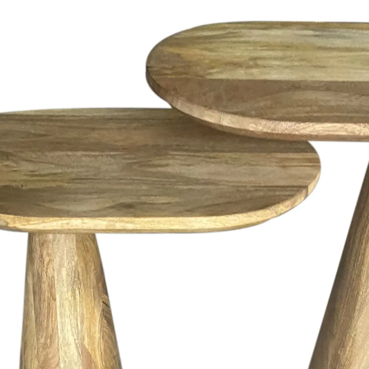 Set de mesas de madera de mango para salón