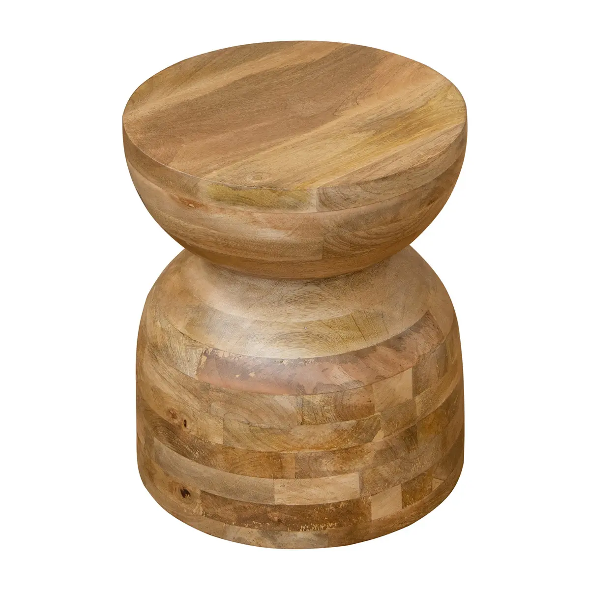 Mesa auxiliar de madera estilo bohemio