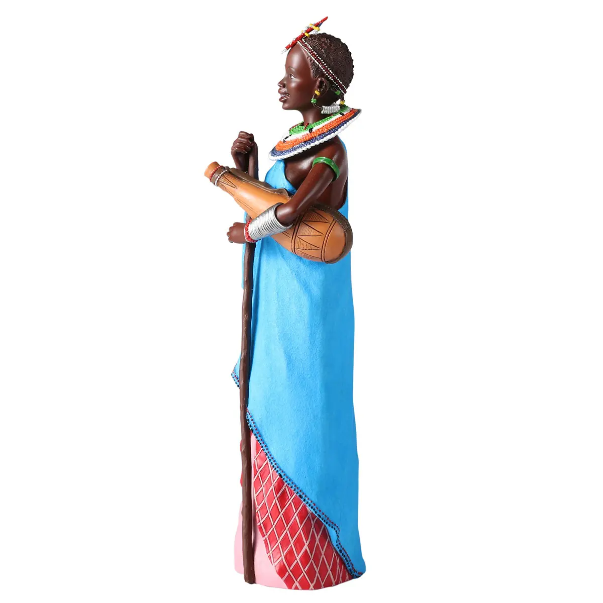 Figura decorativa africana de resina estilo étnico